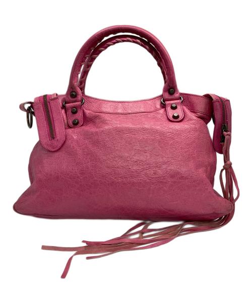 BALENCIAGA（バレンシアガ）BALENCIAGA (バレンシアガ) ザ・タウン 2WAYショルダーバッグ ピンクの古着・服飾アイテム