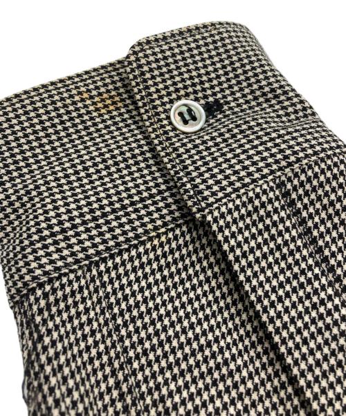 COMME des GARCONS HOMME PLUS（コムデギャルソンオムプリュス）COMME des GARCONS HOMME PLUS (コムデギャルソンオムプリュス) ハウンドトゥース ウール クロップドシャツ ベージュ×ブラック サイズ:表記なしの古着・服飾アイテム