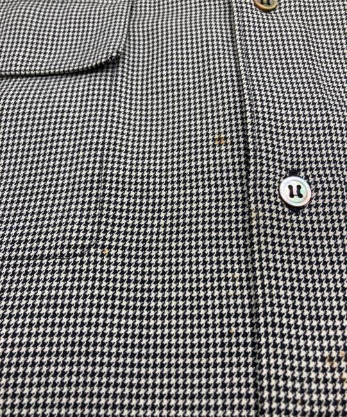 COMME des GARCONS HOMME PLUS（コムデギャルソンオムプリュス）COMME des GARCONS HOMME PLUS (コムデギャルソンオムプリュス) ハウンドトゥース ウール クロップドシャツ ベージュ×ブラック サイズ:表記なしの古着・服飾アイテム