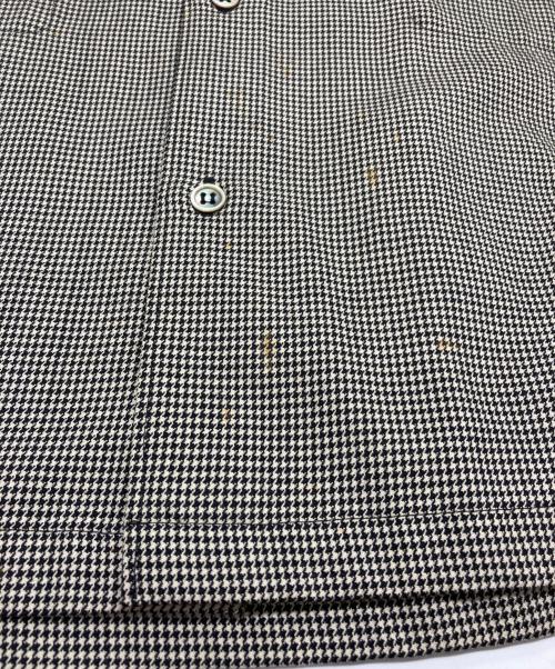 COMME des GARCONS HOMME PLUS（コムデギャルソンオムプリュス）COMME des GARCONS HOMME PLUS (コムデギャルソンオムプリュス) ハウンドトゥース ウール クロップドシャツ ベージュ×ブラック サイズ:表記なしの古着・服飾アイテム