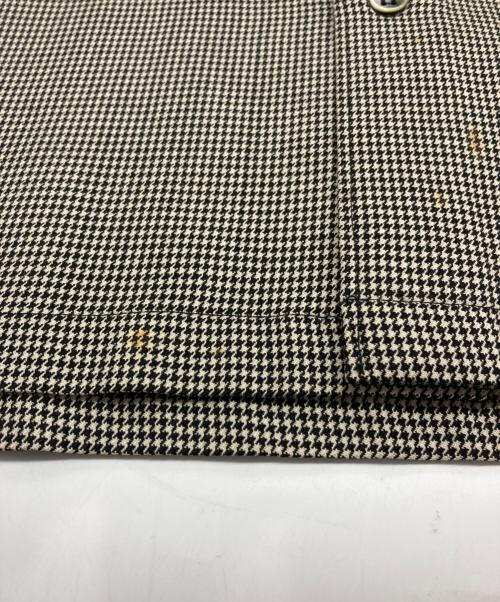 COMME des GARCONS HOMME PLUS（コムデギャルソンオムプリュス）COMME des GARCONS HOMME PLUS (コムデギャルソンオムプリュス) ハウンドトゥース ウール クロップドシャツ ベージュ×ブラック サイズ:表記なしの古着・服飾アイテム