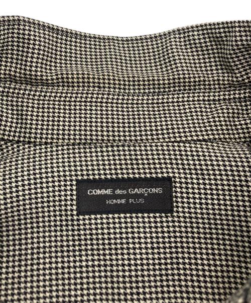 COMME des GARCONS HOMME PLUS（コムデギャルソンオムプリュス）COMME des GARCONS HOMME PLUS (コムデギャルソンオムプリュス) ハウンドトゥース ウール クロップドシャツ ベージュ×ブラック サイズ:表記なしの古着・服飾アイテム