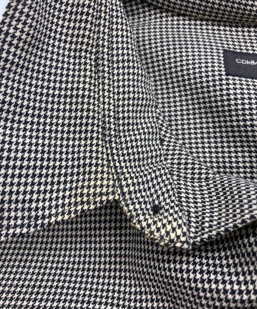 COMME des GARCONS HOMME PLUS（コムデギャルソンオムプリュス）COMME des GARCONS HOMME PLUS (コムデギャルソンオムプリュス) ハウンドトゥース ウール クロップドシャツ ベージュ×ブラック サイズ:表記なしの古着・服飾アイテム
