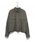 COMME des GARCONS HOMME PLUS（コムデギャルソンオムプリュス）の古着「ハウンドトゥース ウール クロップドシャツ」｜ベージュ×ブラック