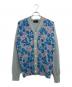 COMME des GARCONS HOMME PLUS（コムデギャルソンオムプリュス）の古着「薔薇柄 Vネックニットカーディガン」｜スカイブルー×ピンク