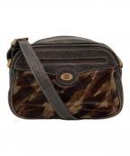 GUCCIグッチ）の古着「ハラコ ミニショルダーバッグ」｜ブラウン