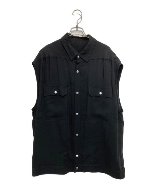 RICK OWENS（リックオウエンス）RICK OWENS (リックオウエンス) SLEEVELESS JUMBO OUTERSHIRT ブラック サイズ:48の古着・服飾アイテム