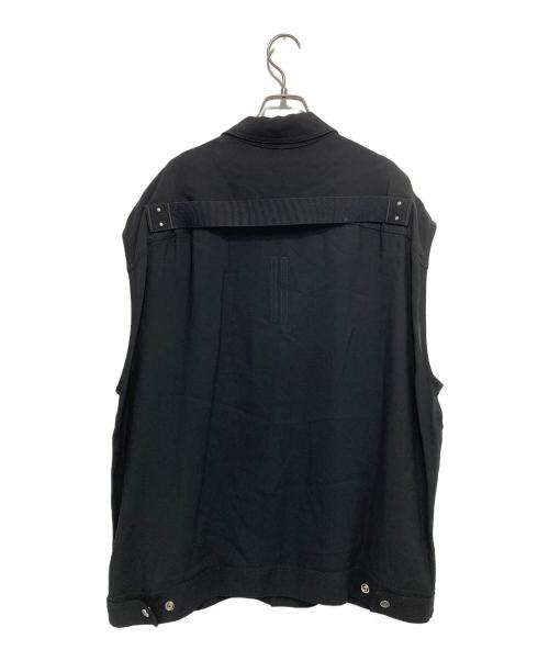 RICK OWENS（リックオウエンス）RICK OWENS (リックオウエンス) SLEEVELESS JUMBO OUTERSHIRT ブラック サイズ:48の古着・服飾アイテム