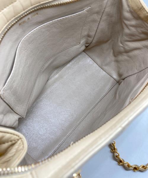 CHANEL（シャネル）CHANEL (シャネル) マトラッセ ラムスキン チェーンバッグ ベージュ×ゴールドの古着・服飾アイテム