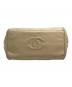 中古・古着 CHANEL (シャネル) マトラッセ ラムスキン チェーンバッグ ベージュ×ゴールド：80000円