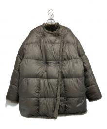 MONCLER×HYKE（モンクレール×ハイク）の古着「LEMA リバーシブル フェイクファー ダウンジャケット」｜グレー（ブラウン系）