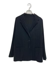 ISSEY MIYAKE（イッセイミヤケ）の古着「プリーツ テーラードジャケット」｜ブラック