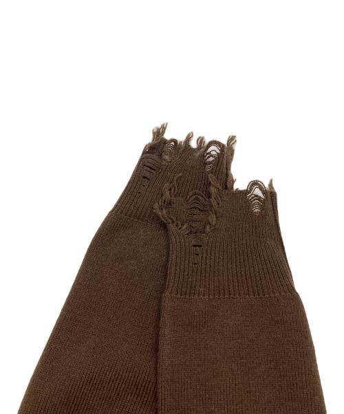 JOSE MOON（ジョゼムーン）JOSE MOON (ジョゼムーン) LACE CRASH OVER CARDIGAN/レースクラッシュオーバーカーディガン ブラウン サイズ:Freeの古着・服飾アイテム