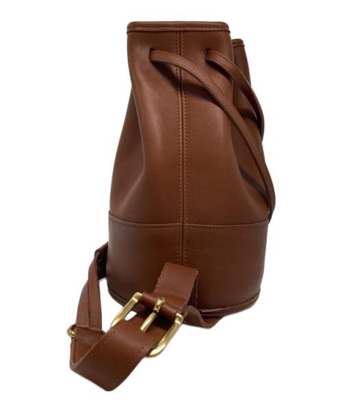 COACH（コーチ）COACH (コーチ) 巾着レザーショルダーバッグ ブラウンの古着・服飾アイテム