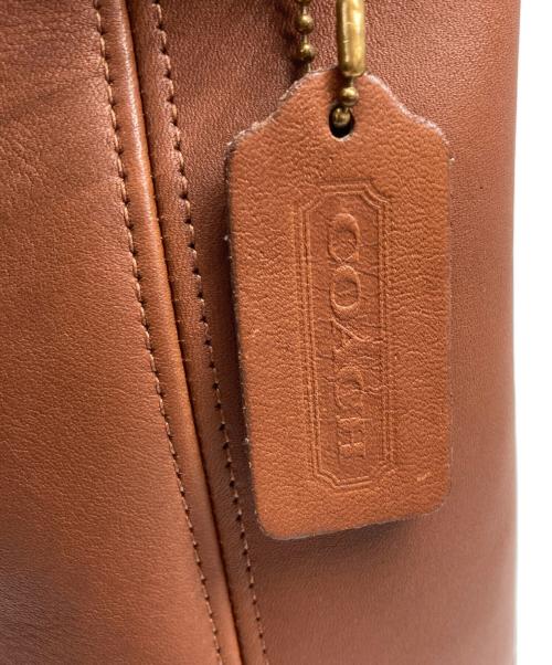 COACH（コーチ）COACH (コーチ) 巾着レザーショルダーバッグ ブラウンの古着・服飾アイテム