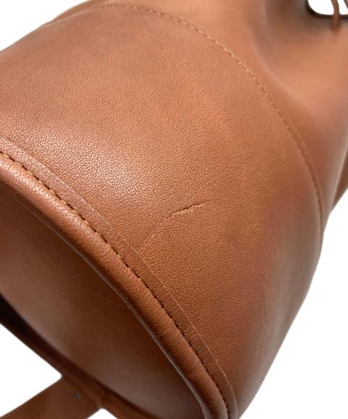 COACH（コーチ）COACH (コーチ) 巾着レザーショルダーバッグ ブラウンの古着・服飾アイテム