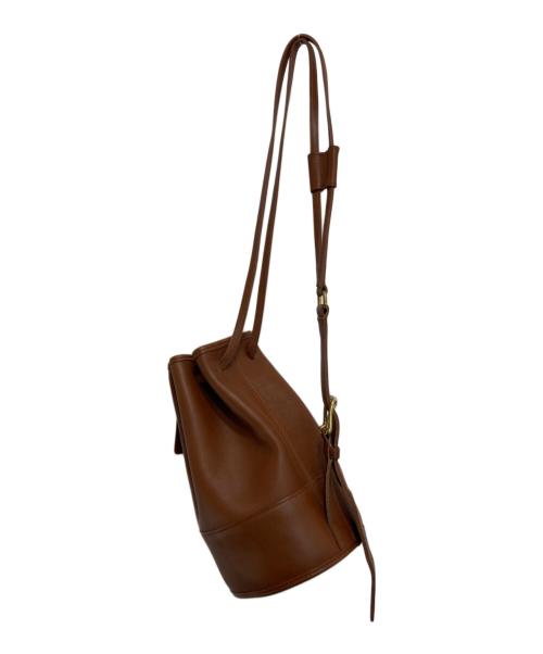 COACH（コーチ）COACH (コーチ) 巾着レザーショルダーバッグ ブラウンの古着・服飾アイテム