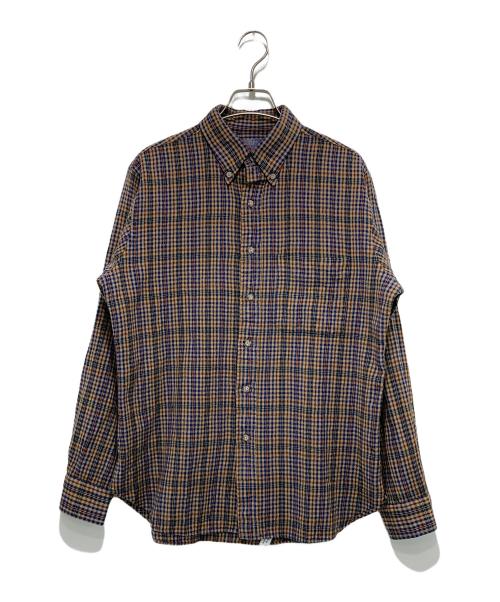 PENDLETON（ペンドルトン）PENDLETON (ペンドルトン) ウールチェックシャツ ベージュ×ブルー×グリーン サイズ:Lの古着・服飾アイテム