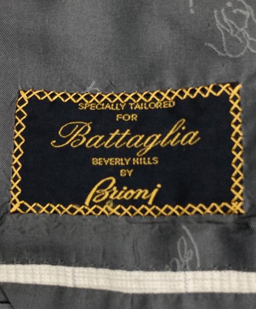 BRIONI（ブリオーニ）BRIONI (ブリオーニ) TRAIANO カシミヤシルク 3B チェックテーラードジャケット アイボリー×グレー サイズ:41の古着・服飾アイテム