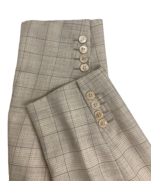 BRIONI（ブリオーニ）BRIONI (ブリオーニ) TRAIANO カシミヤシルク 3B チェックテーラードジャケット アイボリー×グレー サイズ:41の古着・服飾アイテム