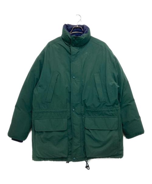 Eddie Bauer（エディーバウアー）Eddie Bauer (エディーバウアー) 90's ダウンジャケット グリーン×ネイビー サイズ:Mの古着・服飾アイテム