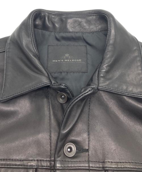 MEN's MELROSE（メンズメルローズ）MEN'S MELROSE (メンズメルローズ) シープレザートラッカージャケット ブラック サイズ:3の古着・服飾アイテム