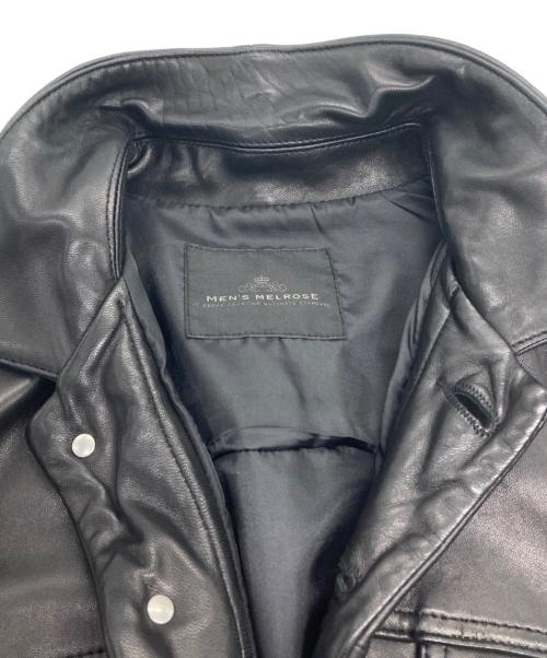 MEN's MELROSE（メンズメルローズ）MEN'S MELROSE (メンズメルローズ) シープレザートラッカージャケット ブラック サイズ:3の古着・服飾アイテム