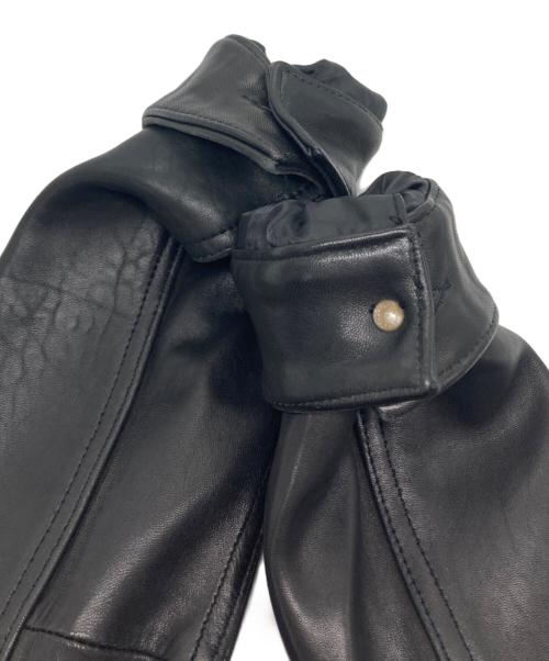 MEN's MELROSE（メンズメルローズ）MEN'S MELROSE (メンズメルローズ) シープレザートラッカージャケット ブラック サイズ:3の古着・服飾アイテム