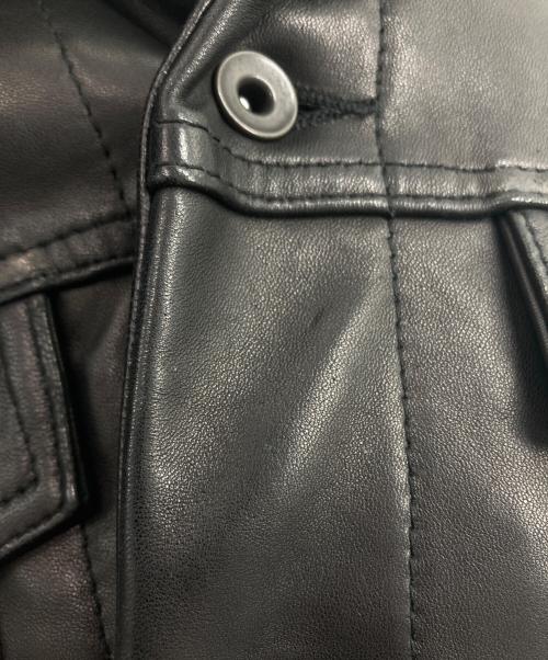 MEN's MELROSE（メンズメルローズ）MEN'S MELROSE (メンズメルローズ) シープレザートラッカージャケット ブラック サイズ:3の古着・服飾アイテム