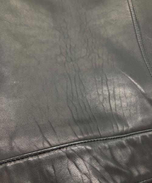 MEN's MELROSE（メンズメルローズ）MEN'S MELROSE (メンズメルローズ) シープレザートラッカージャケット ブラック サイズ:3の古着・服飾アイテム