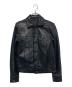 MEN'S MELROSE（メンズメルローズ）の古着「シープレザートラッカージャケット」｜ブラック