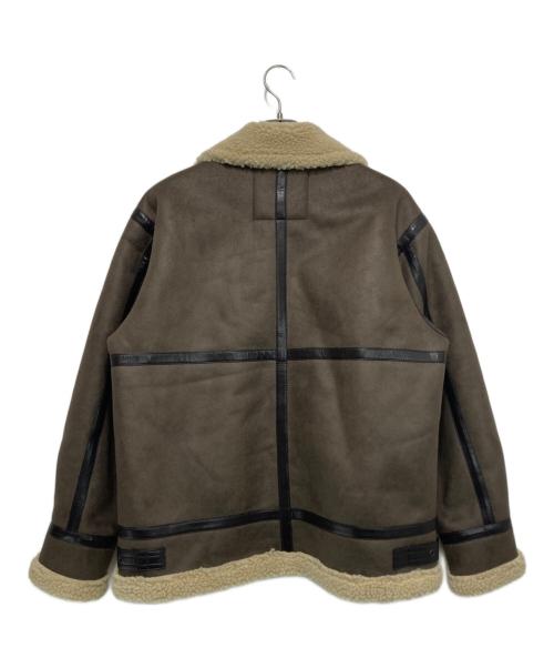 ALPHA（アルファ）ALPHA (アルファ) B-3 フェイクムートンジャケット ブラウン サイズ:Lの古着・服飾アイテム