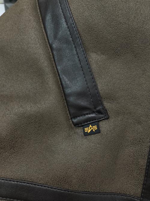 ALPHA（アルファ）ALPHA (アルファ) B-3 フェイクムートンジャケット ブラウン サイズ:Lの古着・服飾アイテム