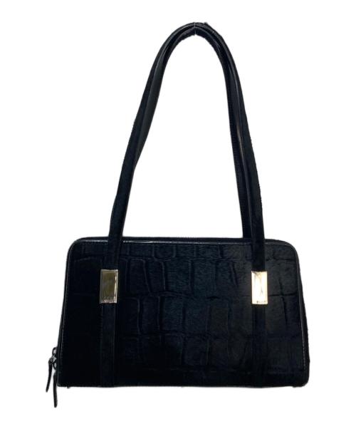 GUCCI（グッチ）GUCCI (グッチ) トム・フォード期 ハラコ 型押し ワンショルダーバッグ ブラックの古着・服飾アイテム