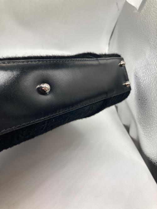 GUCCI（グッチ）GUCCI (グッチ) トム・フォード期 ハラコ 型押し ワンショルダーバッグ ブラックの古着・服飾アイテム