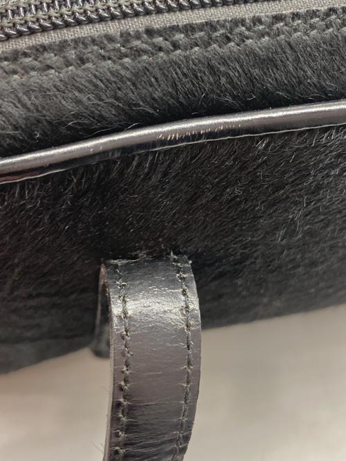 GUCCI（グッチ）GUCCI (グッチ) トム・フォード期 ハラコ 型押し ワンショルダーバッグ ブラックの古着・服飾アイテム