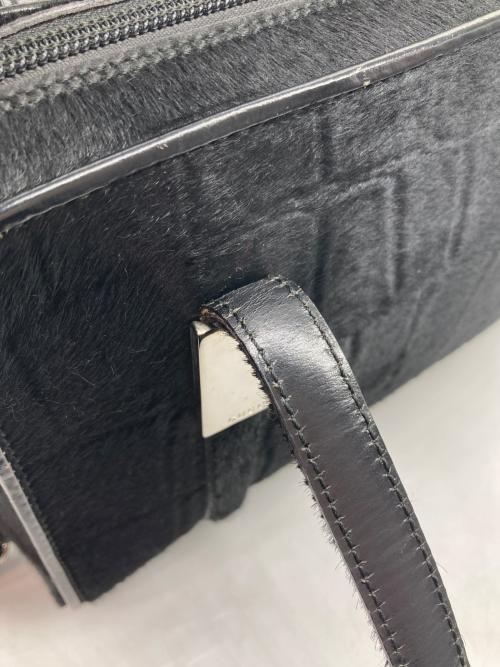 GUCCI（グッチ）GUCCI (グッチ) トム・フォード期 ハラコ 型押し ワンショルダーバッグ ブラックの古着・服飾アイテム