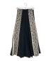 AMERI（アメリ）の古着「SIDE PLEATS JACQUARD KNIT SKIRT」｜ブラック×ベージュ