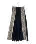 AMERI (アメリ) SIDE PLEATS JACQUARD KNIT SKIRT ブラック×ベージュ サイズ:S：7000円