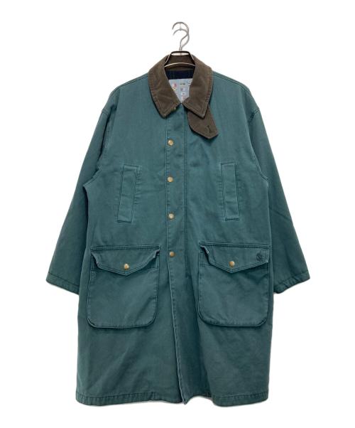 NAUTICA（ノーティカ）NAUTICA (ノーティカ) ダックロングコート グリーン×ブラウン サイズ:Mの古着・服飾アイテム