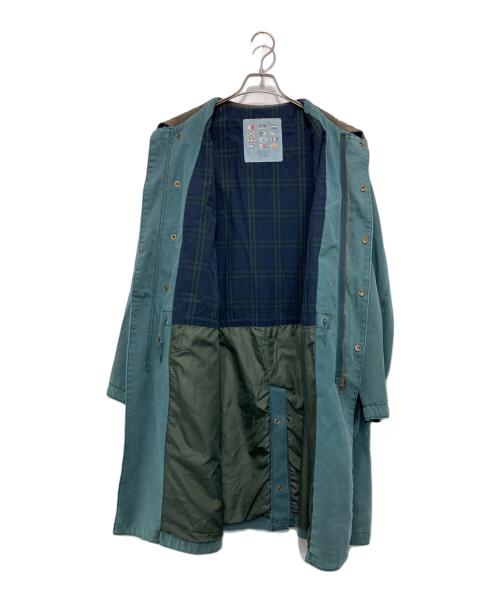 NAUTICA（ノーティカ）NAUTICA (ノーティカ) ダックロングコート グリーン×ブラウン サイズ:Mの古着・服飾アイテム