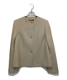Salvatore Ferragamo（サルヴァトーレ フェラガモ）の古着「ノーカラージャケット」｜ベージュ