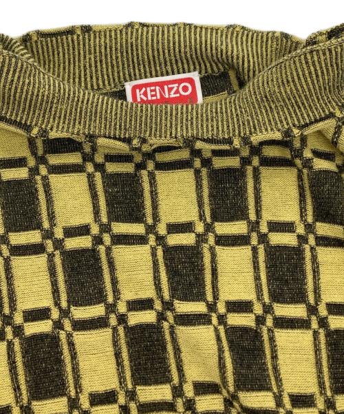 KENZO（ケンゾー）KENZO (ケンゾー) ニット＋スカート セットアップ イエロー×ブラック サイズ:XSの古着・服飾アイテム