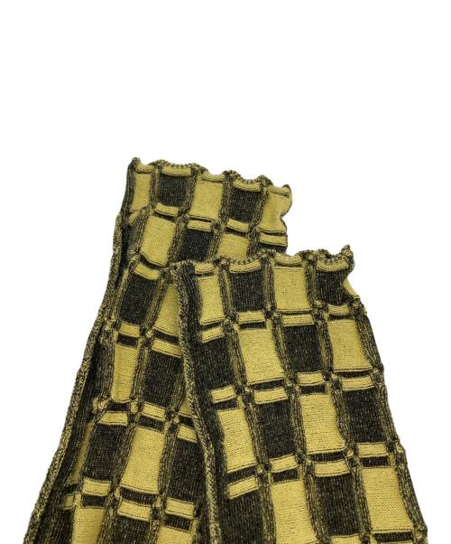 KENZO（ケンゾー）KENZO (ケンゾー) ニット＋スカート セットアップ イエロー×ブラック サイズ:XSの古着・服飾アイテム