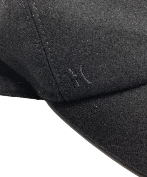 HERMES（エルメス）HERMES (エルメス) Hロゴ ウールネバダキャップ ブラック サイズ:59の古着・服飾アイテム