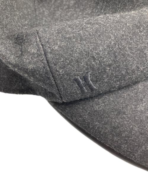 HERMES（エルメス）HERMES (エルメス) Hロゴ ウールネバダキャップ ダークグレー サイズ:59の古着・服飾アイテム