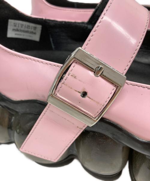 Mikio Sakabe（ミキオサカベ）Mikio Sakabe (ミキオサカベ) Jewelry Mary Jane ピンク×ブラック サイズ:25cmの古着・服飾アイテム