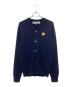 PLAY COMME des GARCONS（プレイコムデギャルソン）の古着「V-Neck Cardigan With Gold Emblem」｜ネイビー×ゴールド