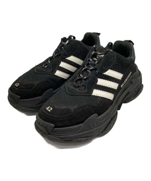 adidas（アディダス）adidas (アディダス) BALENCIAGA (バレンシアガ) TRIPLE S ブラック×ホワイト サイズ:42の古着・服飾アイテム