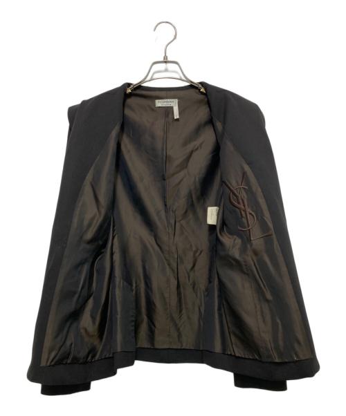 Yves Saint Laurent（イヴサンローラン）Yves Saint Laurent (イヴサンローラン) テーラードジャケット ダークブラウン サイズ:34の古着・服飾アイテム